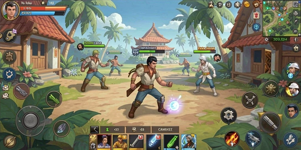 adam77 - Karakter yang beragam dengan kemampuan unik.